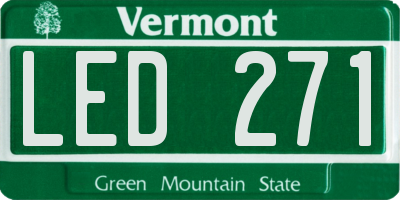 VT license plate LED271