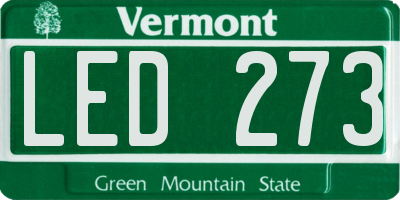 VT license plate LED273