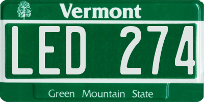 VT license plate LED274
