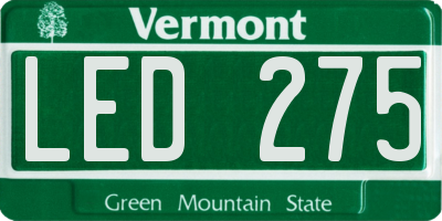 VT license plate LED275