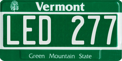 VT license plate LED277