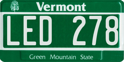 VT license plate LED278
