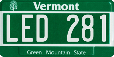 VT license plate LED281