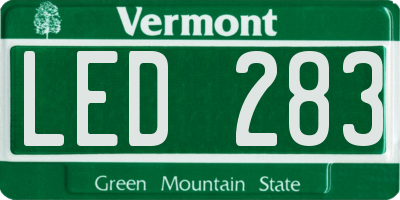 VT license plate LED283
