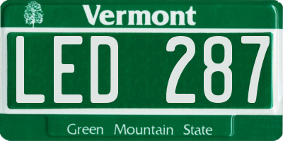 VT license plate LED287