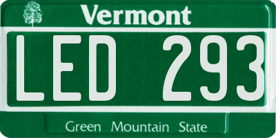 VT license plate LED293