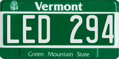 VT license plate LED294