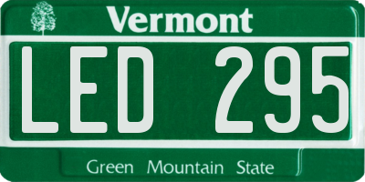 VT license plate LED295