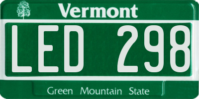 VT license plate LED298
