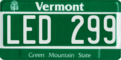 VT license plate LED299