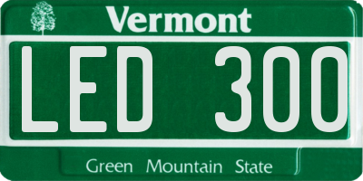 VT license plate LED300