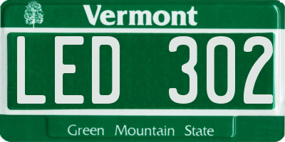 VT license plate LED302