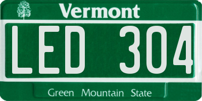 VT license plate LED304