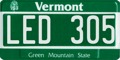 VT license plate LED305