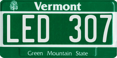 VT license plate LED307