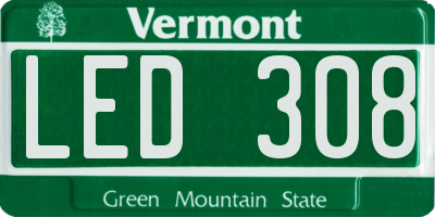VT license plate LED308