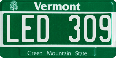 VT license plate LED309