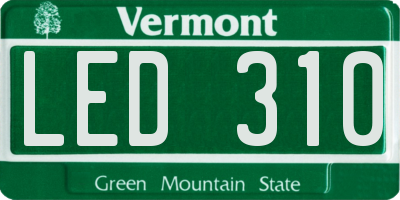 VT license plate LED310