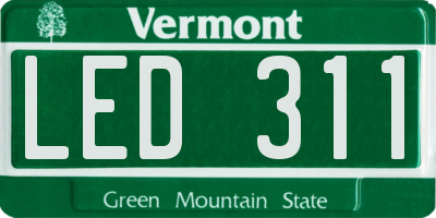 VT license plate LED311