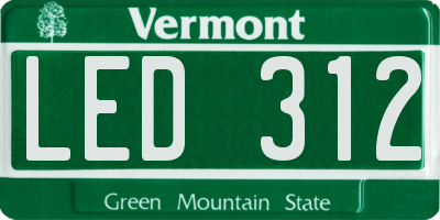 VT license plate LED312