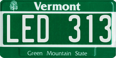 VT license plate LED313