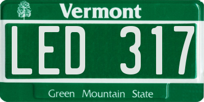 VT license plate LED317