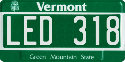 VT license plate LED318