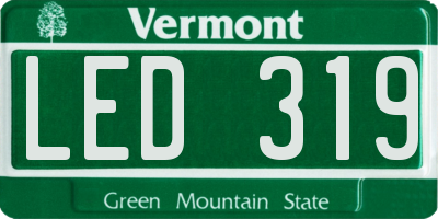 VT license plate LED319