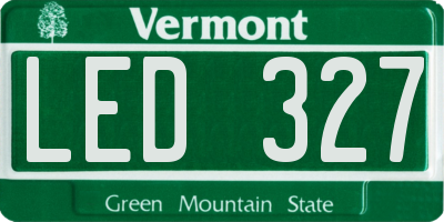 VT license plate LED327