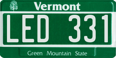 VT license plate LED331