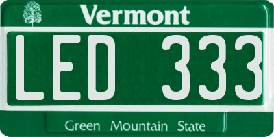 VT license plate LED333