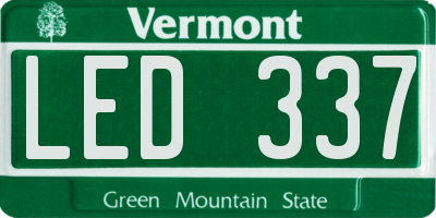 VT license plate LED337