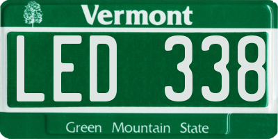 VT license plate LED338