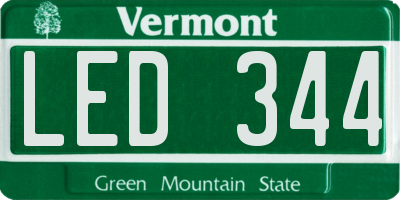 VT license plate LED344