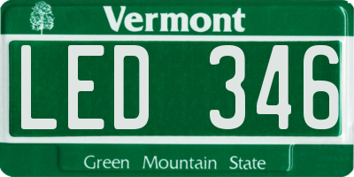 VT license plate LED346