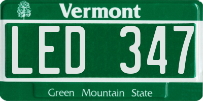 VT license plate LED347