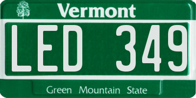 VT license plate LED349