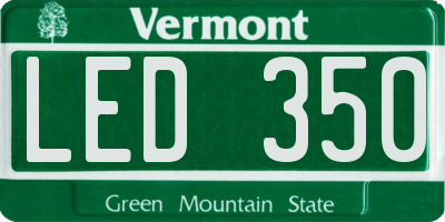 VT license plate LED350