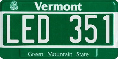 VT license plate LED351