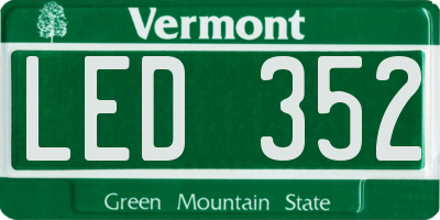 VT license plate LED352