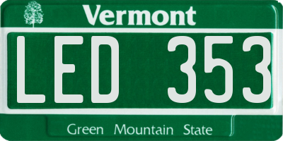 VT license plate LED353