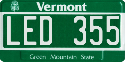 VT license plate LED355