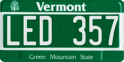 VT license plate LED357