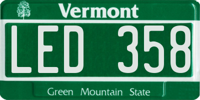VT license plate LED358