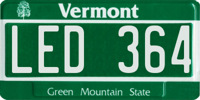 VT license plate LED364