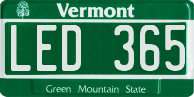 VT license plate LED365