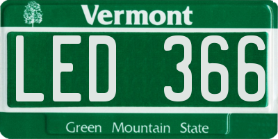 VT license plate LED366