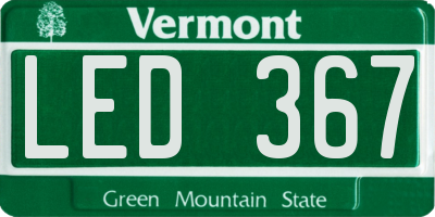 VT license plate LED367