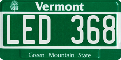 VT license plate LED368
