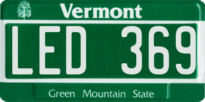 VT license plate LED369